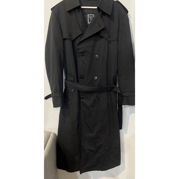 Christian Dior Other - Christian Dior 44 LONG BLACK Monsieur Trench Coat Classic with Zip-in Wool Liner